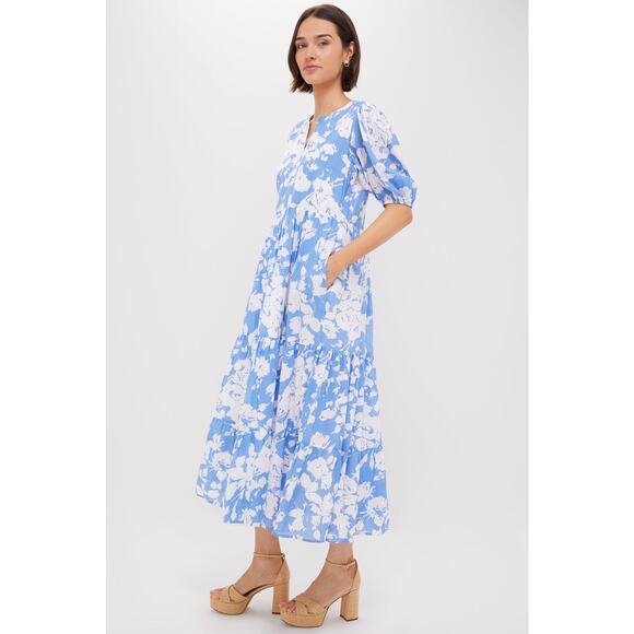 HYACINTH HOUSE Blue and White Floral Cisco Maxi Dress Size S NWT - Picture 4 of 8
